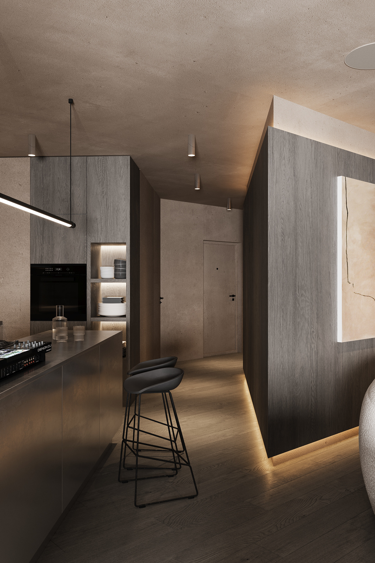 Monochrome Apartments :: Behance regarding How Monochrome Architecture Transforms Small Apartments Into Expansive Sanctuaries