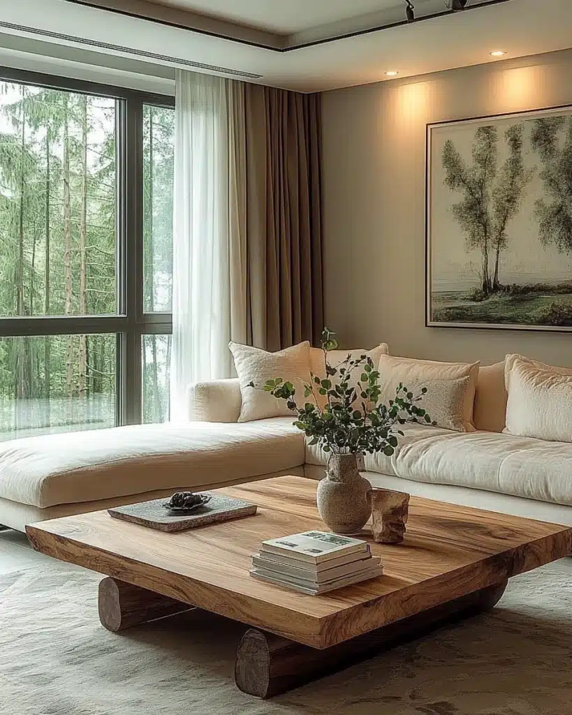 Natural Modern Living Room: A Perfect Blend Of Nature & Contemporary ... within Rustic Interior Design