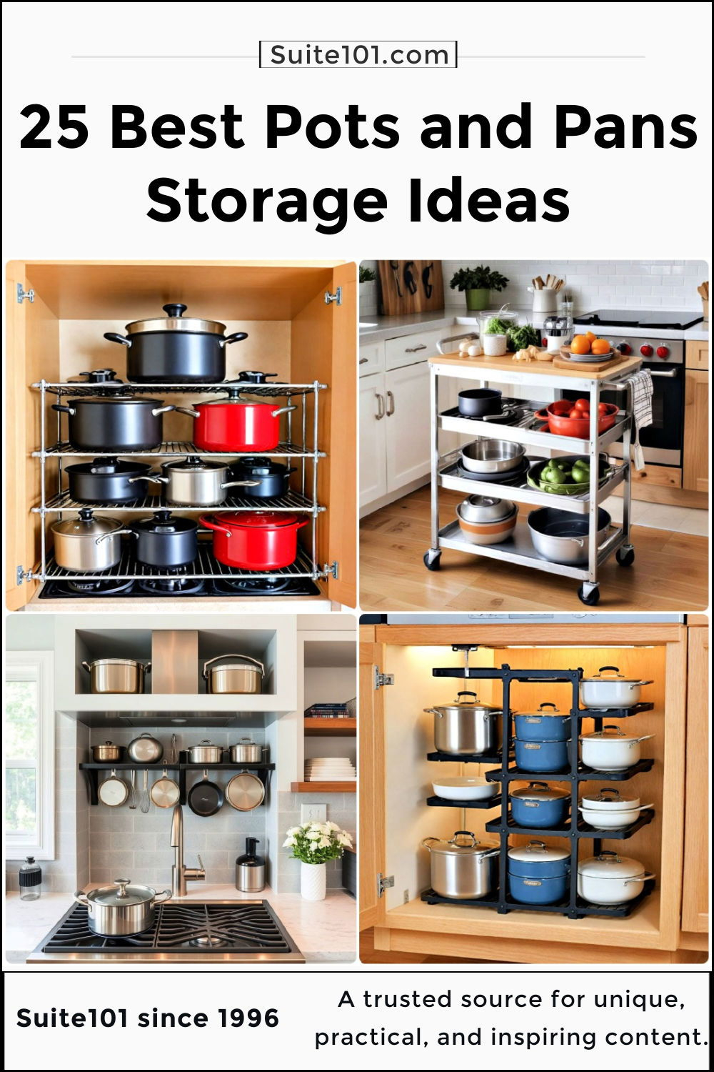 Smart Pot Storage Ideas For Small Kitchens with Clever Ways to Fit Every Single Pot into a Tiny Kitchen