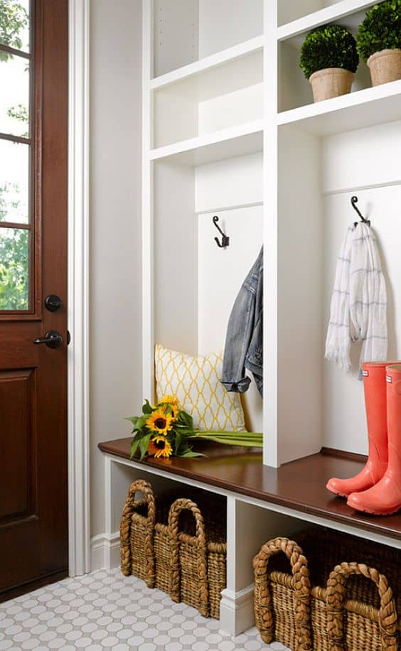 These 15 Entryway Ideas Will Create An Even Warmer Welcome Home for Mudroom Organization Tips