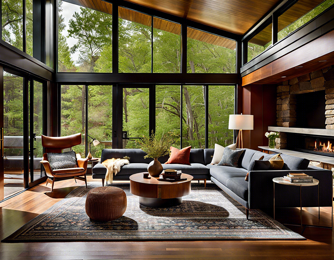 Walnut Mid Century Modern Living Room regarding How everyday families are adapting mid century modern pieces for modern living