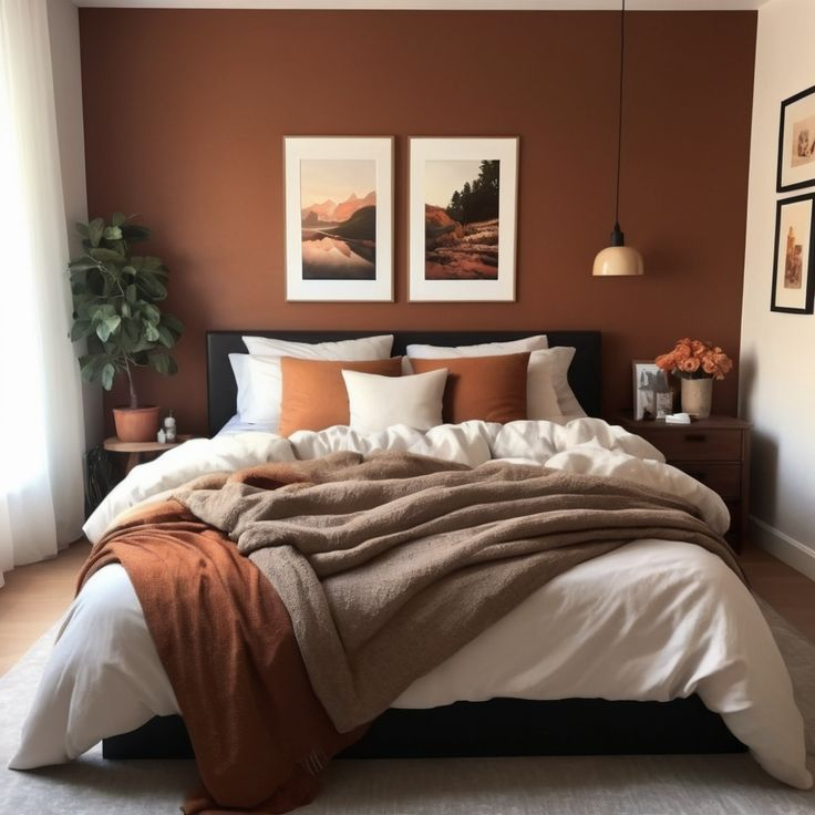 Warm And Inviting Cozy Bedroom | Artisanal Home Goods | Home Decor ... throughout Designing a Cozy Bedroom Using Rich Clay and Ochre Palettes
