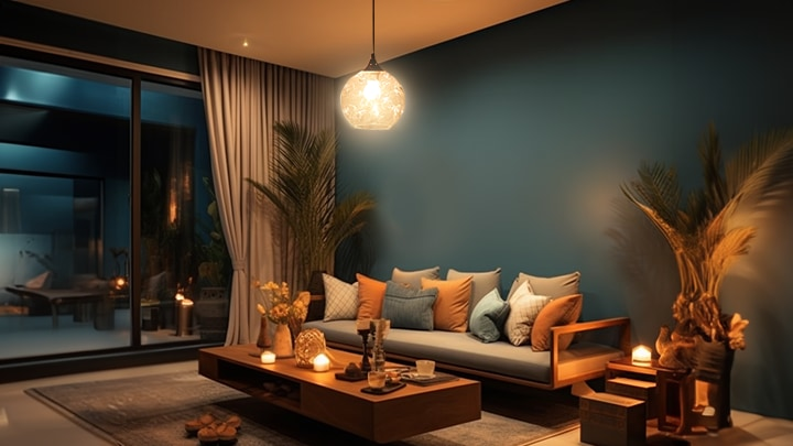 Calming Lights For A Peaceful Living Room | Philips Lighting in Living Room Makeover Ideas