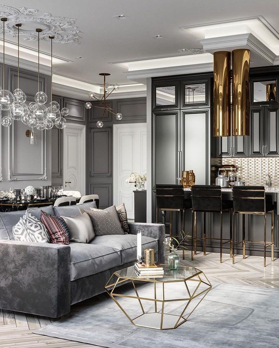 Grey Walls Gold Decor At Aaron Copeley Blog intended for Moving Beyond All-Gray Decor by Embracing Warmth with Amber and Jewel Hues