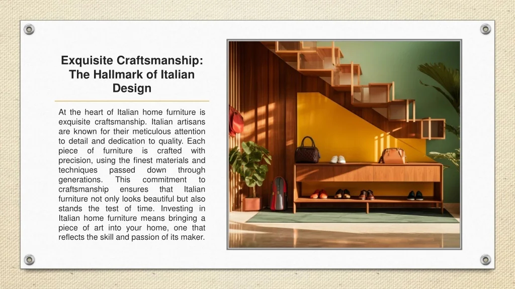 Ppt - Italian Home Furniture Elevating The Art Of Interior Design ... pertaining to Preserving Centuries Of Craftsmanship In Contemporary Italian Interiors