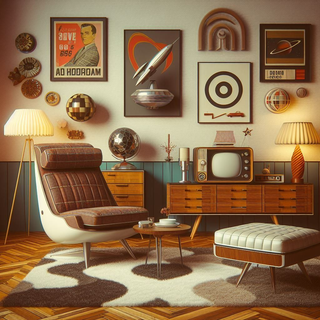 Retro Room Decor Atomic Age Accents In 2024 | Retro Interior Design ... with regard to Newstalgia Decor Trend Guide