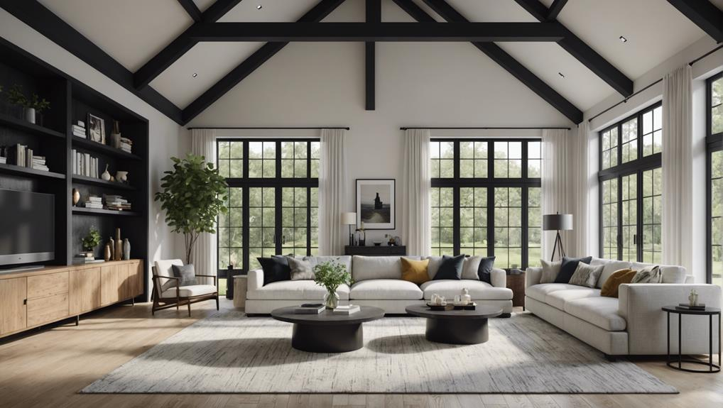 The Art of Balancing Light and Dark with Black Ceiling Architecture