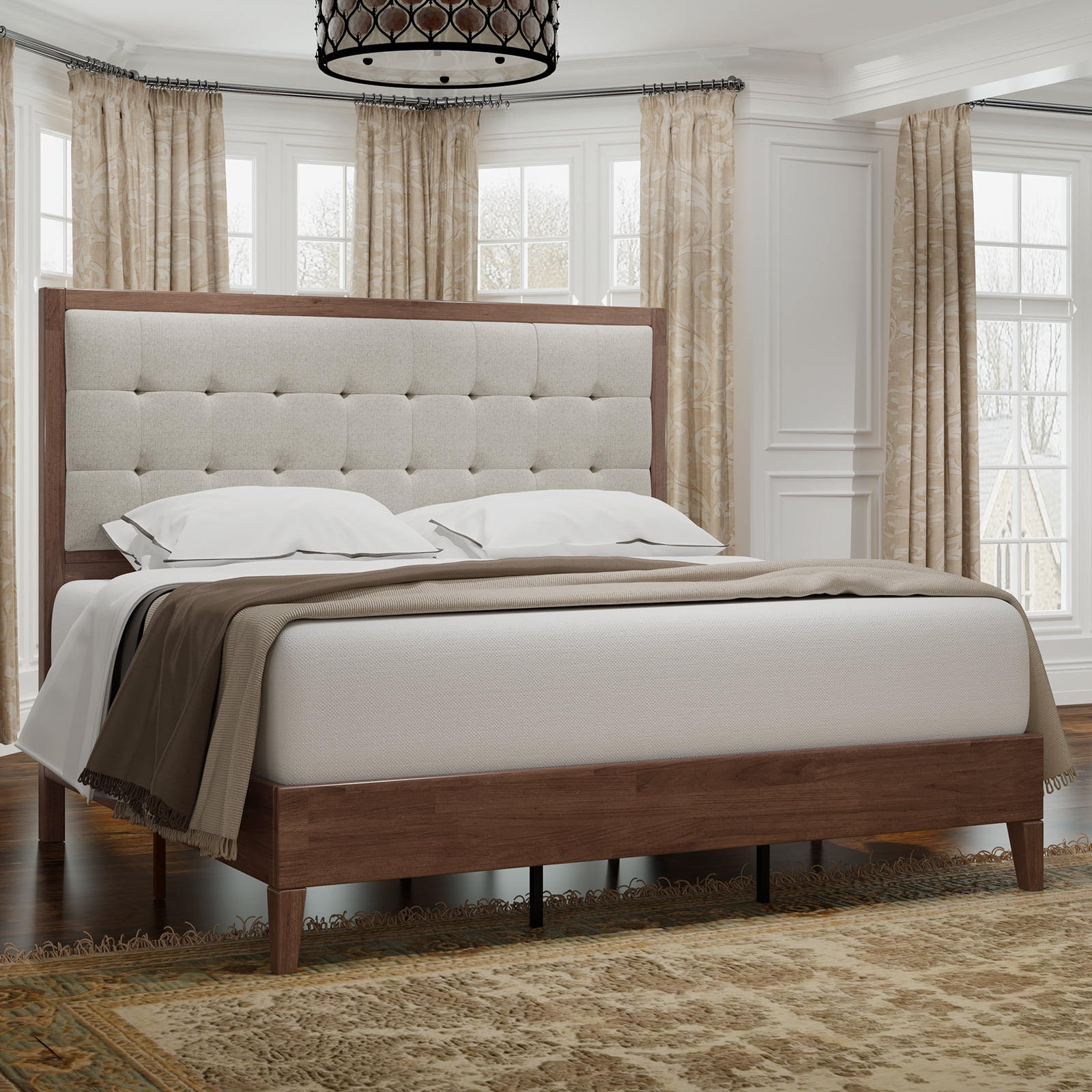 Wooden Upholstered Bed Frame inside Soft Fabric or Solid Timber Which Bed Frame Truly Fits Your Lifestyle